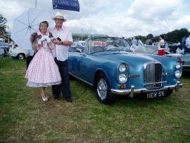 Paul with Alvis TE21 at Goodwood Revival Classic Car event