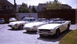Paul displays E Type Jaguars and Triumph TR6